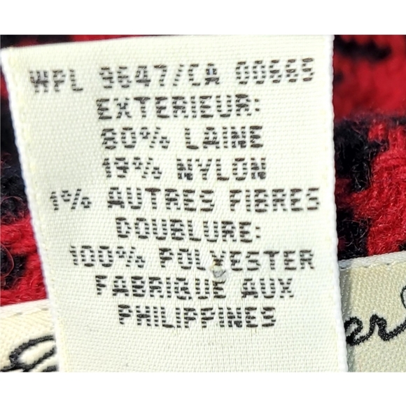 Eddie Bauer Red Black Plaid Mini Skirt Women Size 6 Wool Blend Preppy Academia - Picture 6 of 10